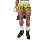 YELLOW GYM SHORTS