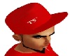 RED FITTED HAT .TS^