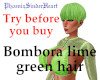 Bombora limegreen hair