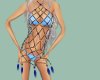 Sapphire fishnet dress