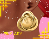 <P>Gold Planet Earrings