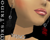 [MrsT] Earring Silv/red