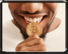 Bitcoin in mouth male