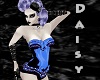 Blue burlesque corset