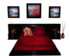 Passionate bed kiss