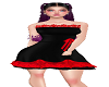 K- Red and Black Dress