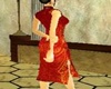 d's red oriental dress