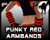 Punky Red Armbands F
