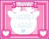 Daddy's Bambi Sign Blue