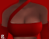 One Shoulder Crop (Red)