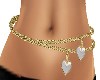 PEARL HEART BELLY CHAIN