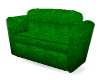 Green calf leather couch