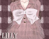 Ribbon fur coat pink