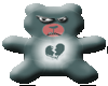 heart broken bear gray