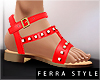 ~F~Summer Sandals Red