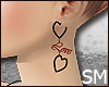 Teen heart earring