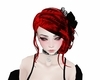 Red/Black Floral Updo