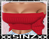 XX Red Sweater Top X
