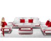 Red/White Couch Rug Set