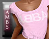 ABBA glitter tee /pink