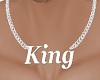 KING Silver Necklace