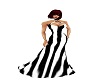 Black and white gown