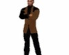 SUEDE BLK FULL SUIT