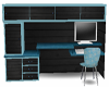 Black & Blue Modern Desk