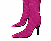 pink velvet boot