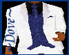White 3pSuit w/Blue Vest