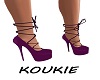 Purple tied heels