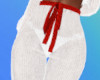 Sweater Pants-White/Red