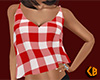 Red Loose Tank Plaid F