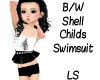 B/W Shell Kids Swimsuit
