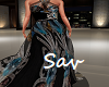 Blk/Blue Sheer Gown