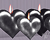 Silver Heart Candles