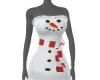 Snowman Red Dress