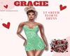 GRACIE LTGRN FLR DRESS