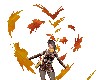 LEAF FALL HEART BG M/F