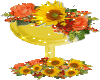 Yellow Goblet w/flowers
