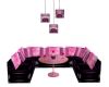 Pink PVC Club Couch