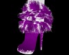 Purple Fur Short Boots
