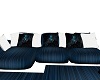 black and blue couch set