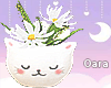 R. Cat Planter - White