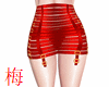 梅 wang red skirt