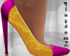 yellow & pink heels