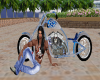 Silver n Blue Flame Bike