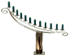 Teal White Candleabra H