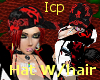 Icp hat w/Hair red&blck