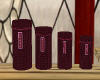 Burgandy Cannisters